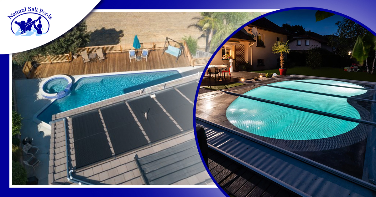 thermal-solar-panels-installed-on-the-roof-of-a-large-house-and-a-beautiful-backyard-pool-with-pool-cover