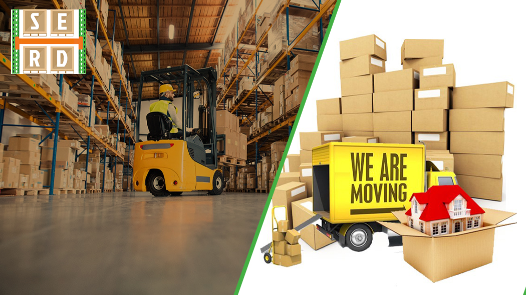 man-checking-the-location-with-floating-boxes-behind-blur-warehouse-storage-background